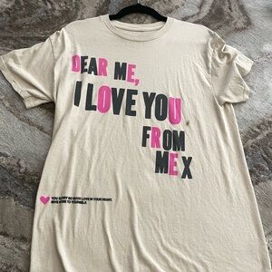 Fashion Nova Beige Love Letter T-Shirt
